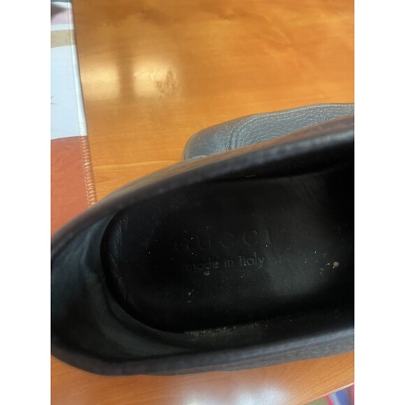 $820 Mens Black‎ Leather Gucci Bamboo Bit Loafers Sz 8.5 US  Made In ITALY main image 5